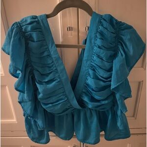 Blue Entro blouse, size L